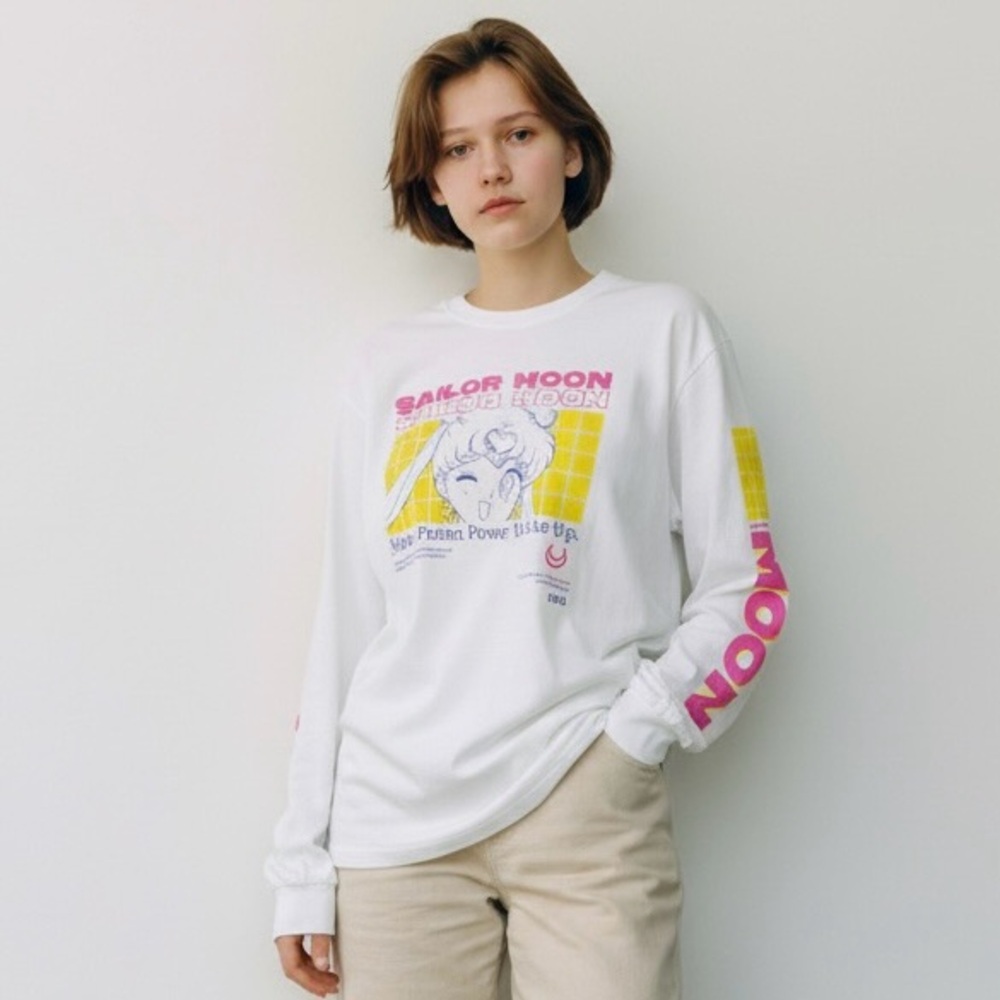 Sailor Moon Graphic Long Sleeve Shirt women’s XL usagi anime manga